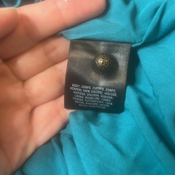 Maeve Anthropologie Blue Floral Elia Open Shoulder Dress - Picture 5 of 6